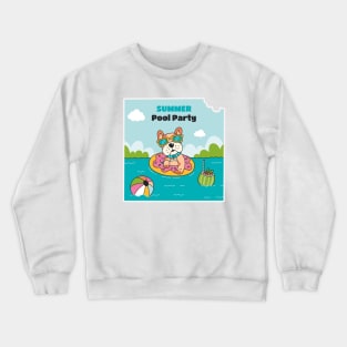 Party Pet Beach Swiming Crewneck Sweatshirt